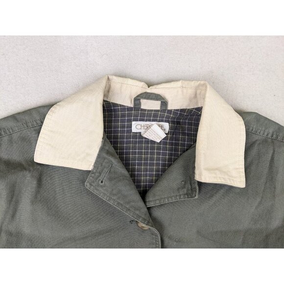 CHEROKEE - WOMEN'S GREEN COTTON CANVAS JACKET - LIGHTWEIGHT - SIZE S - Picture 7 of 11